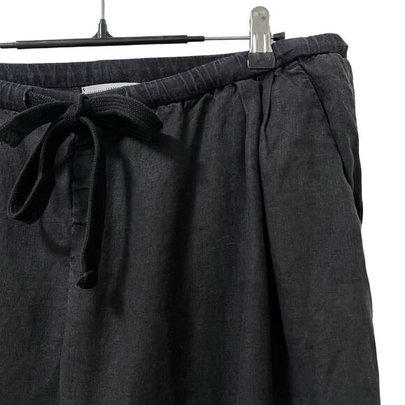 Standard James Perse Womens 100% Linen Straight Leg Pants Size 2 US M Black - Picture 5 of 9